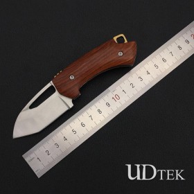Small Bull Red sandalwood handle D2 steel camping knife no logo EDC tool UD19032 